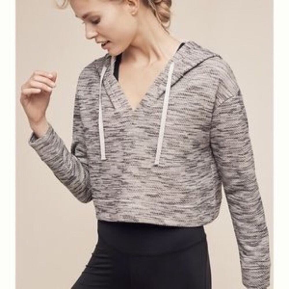 Anthro Saturday Sunday Cropped Hooded Sweatshirt